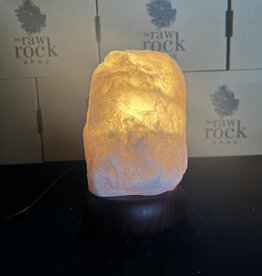 Rose Quartz Lamp, wooden base with Standard bulb/cord, #47, 2.38kg *disc.*