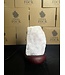 Rose Quartz Lamp, wooden base with Standard bulb/cord, #46, 2.092kg *disc.*