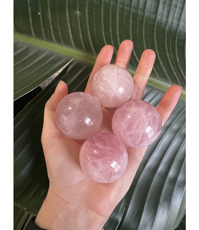 Rose Quartz Sphere, 40-44mm
