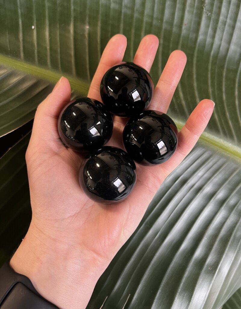 Black Obsidian Sphere, 35-39mm