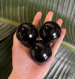 Black Obsidian Sphere, 45-49mm