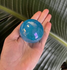 Aura Quartz, Blue, Sphere, 50-54mm