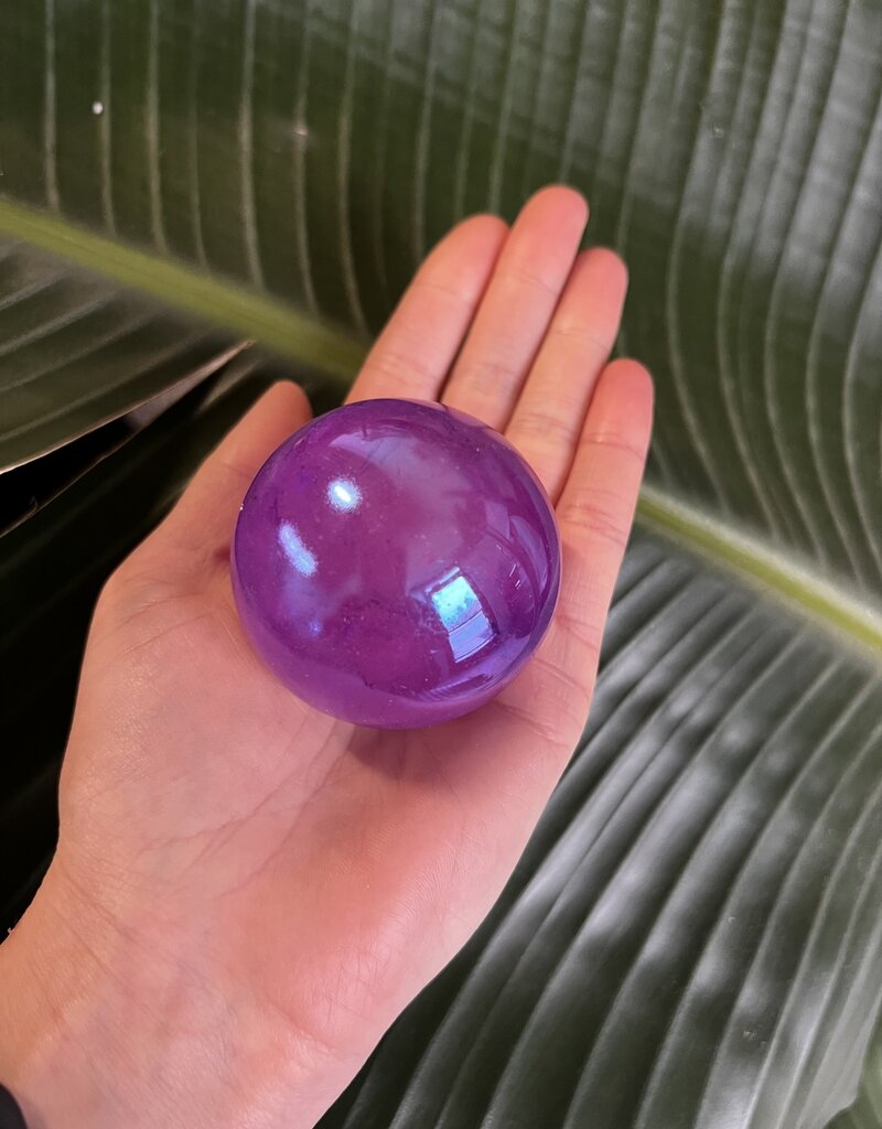 Aura Quartz, Purple, Sphere, 55-59mm