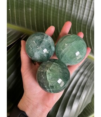 Green Fluorite Sphere, 55-59mm