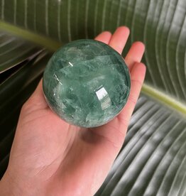 Green Fluorite Sphere, 65-69mm