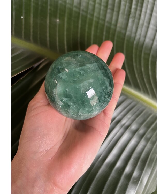 Green Fluorite Sphere, 65-69mm