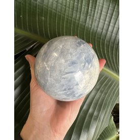 Blue Calcite Sphere, 90-94mm