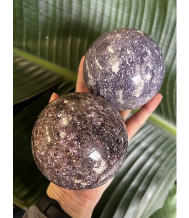 Lepidolite Sphere, 85-89mm