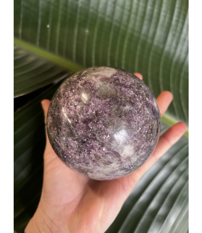 Lepidolite Sphere, 90-94mm