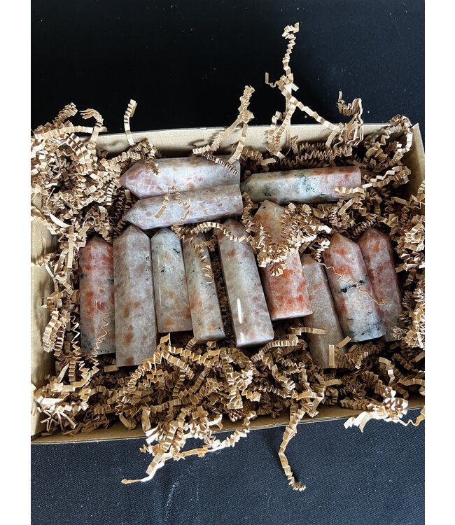 Indian Sunstone Points 1KG bulk lot