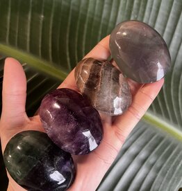 Rainbow Fluorite Palm Stone, Size Small [75-99gr]