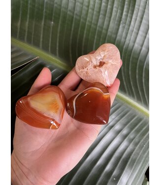Banded Carnelian Heart, Size X-Small [50-74gr]