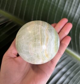 Pistachio Calcite Sphere, 65-69mm