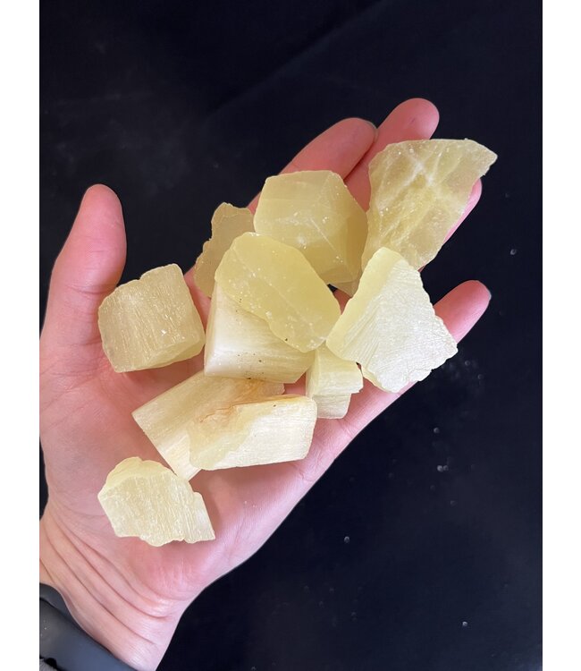 Rough Lemon Calcite Size Small 100gr/500gr Bulk Pack