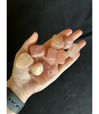 Rose Calcite Tumbled Stones, Size Medium, purchase individual or bulk