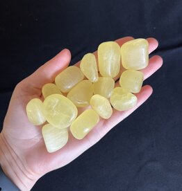 Lemon Calcite Tumbled Stones, Size Medium, purchase individual or bulk