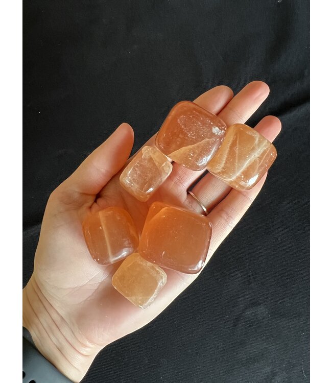 Honey Calcite Tumbled Stones, Size Medium, purchase individual or bulk