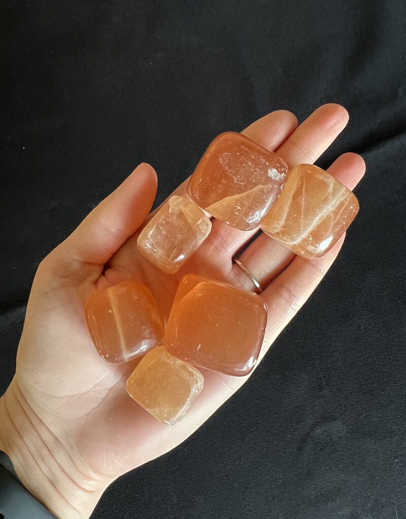 Honey Calcite Tumbled Stones, Size Medium, purchase individual or bulk