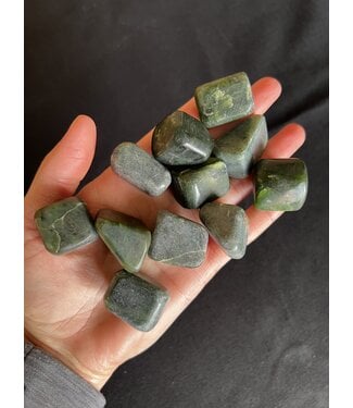 Nephrite Tumbled Stones, Size Medium, purchase individual or bulk