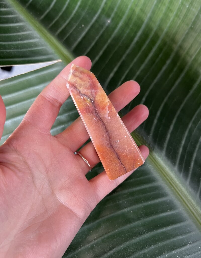 Peach Calcite Point, Size X-Large [100-124gr]