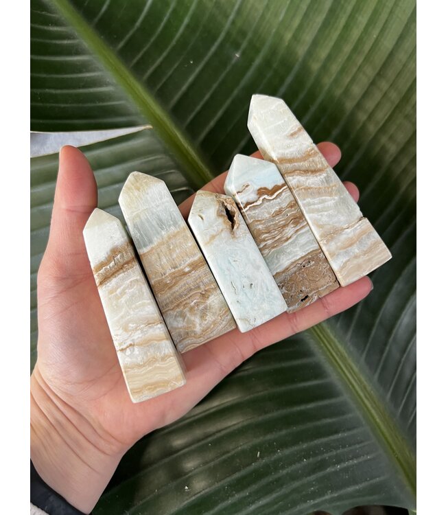 Caribbean Calcite Point, Size Large  [75-99gr]