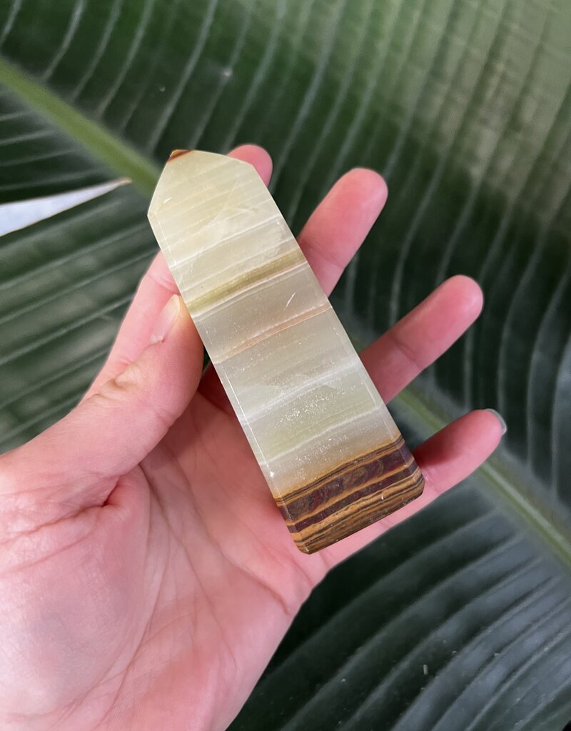 Green Banded Onyx Point, Size Giant [200-224gr]