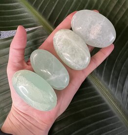 Pistachio Calcite Palm, Size Small [75-99gr]