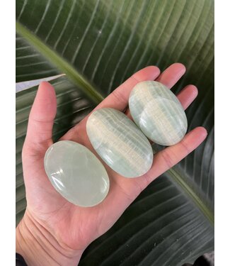 Pistachio Calcite Palm, Size X-Small [50-74gr]