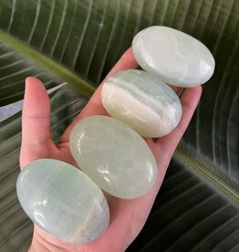 Pistachio Calcite Palm, Size Medium [100-124gr]
