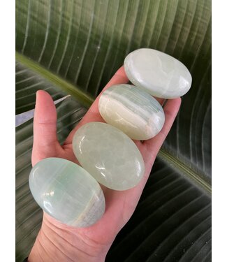 Pistachio Calcite Palm, Size Medium [100-124gr]