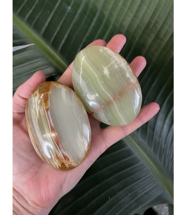 Green Banded Onyx Palm, Size Large [125-149gr]