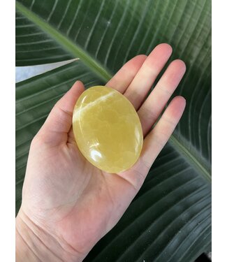 Lemon Calcite Palm, Size Large [125-149gr]