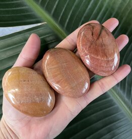Peach Calcite Palm, Size Small [75-99gr]