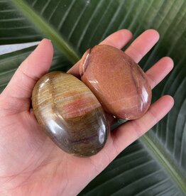 Peach Calcite Palm, Size Medium [100-124gr]
