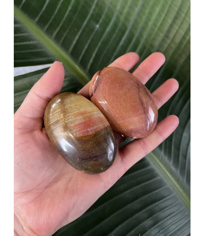 Peach Calcite Palm, Size Medium [100-124gr]