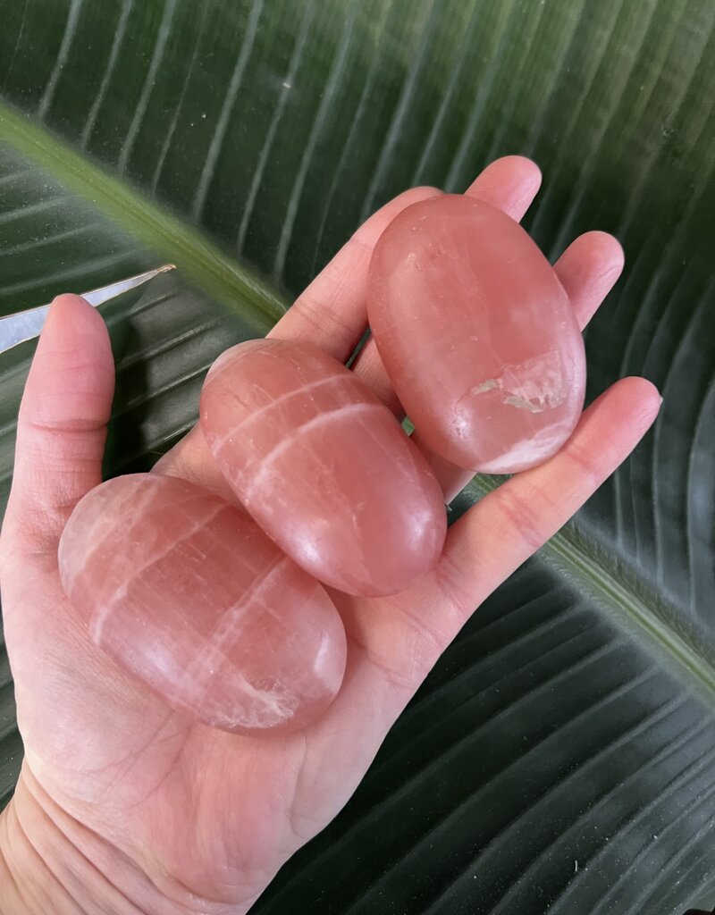 Rose Calcite Palm, Size Small [75-99gr]
