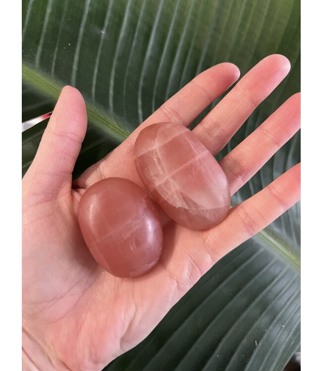 Rose Calcite Palm, Size X-Small [50-74gr]
