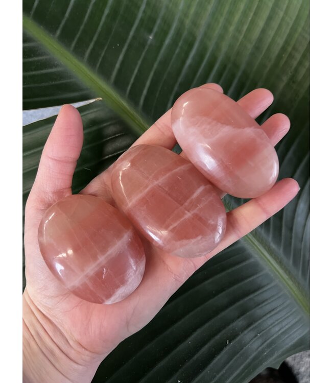 Rose Calcite Palm, Size Medium [100-124gr]