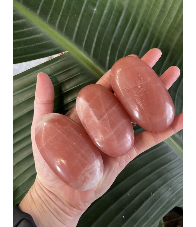 Rose Calcite Palm, Size Large [125-149gr]