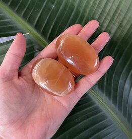 Honey Calcite Palm, Size X-Small [50-74gr]