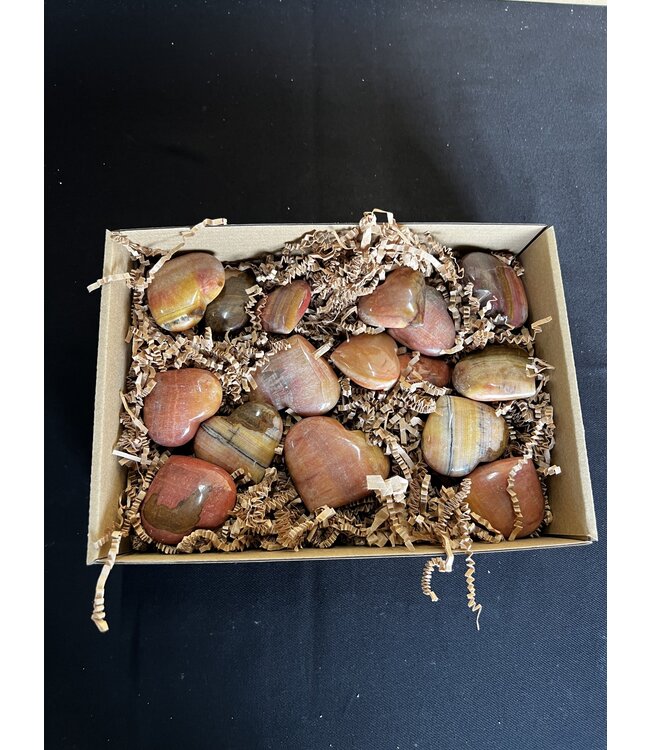 Peach Calcite Hearts 1KG bulk lot