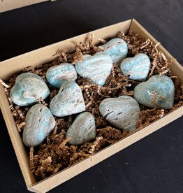 Blue Aragonite Hearts 1KG bulk lot