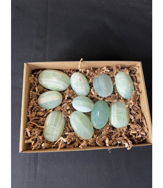 Pistachio Calcite Palms 1KG bulk lot