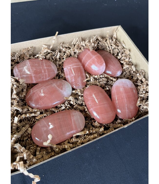 Rose Calcite Palms 1KG bulk lot