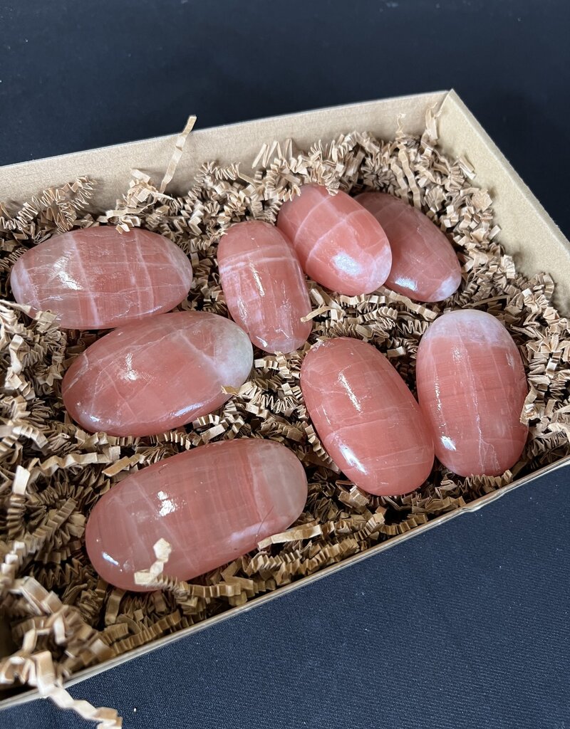 Rose Calcite Palms 1KG bulk lot