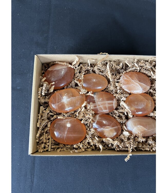 Honey Calcite Palms 1KG bulk lot