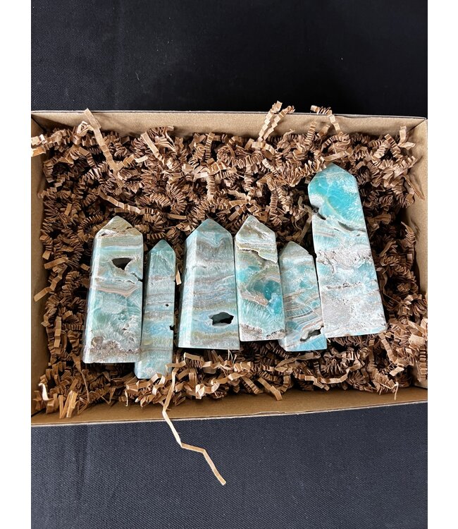 Blue Aragonite Points 1KG bulk lot