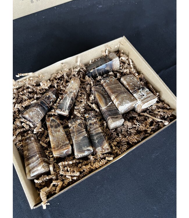 Chocolate Calcite Points 1KG bulk lot