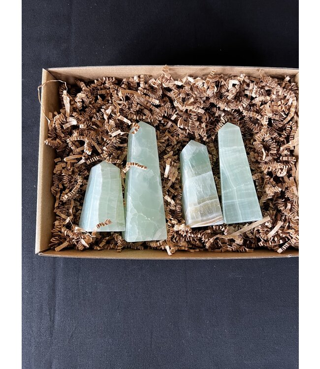 Pistachio Calcite Points 1KG bulk lot