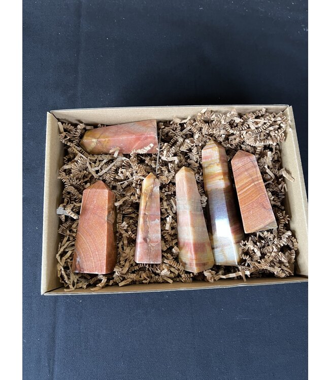 Peach Calcite Points 1KG bulk lot
